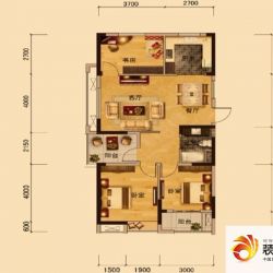 卧龙丽景湾三期户型图5A户型 3室 ...