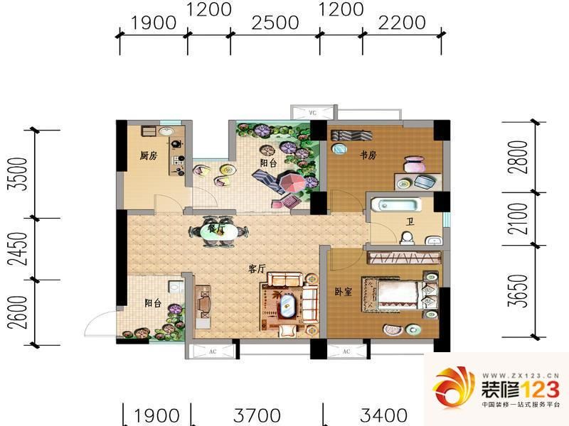 成都香澜半岛香澜半岛3号楼2单元d1户型户型图 .