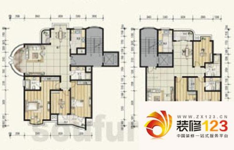 锦上华庭户型图14#a单元 3室2厅2.