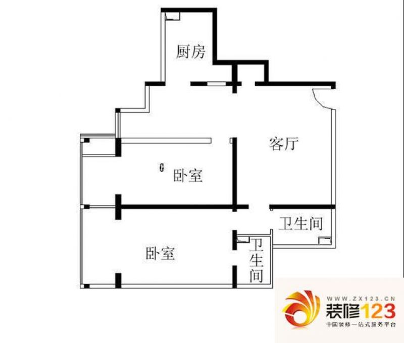 铂晶豪庭G户型户型图