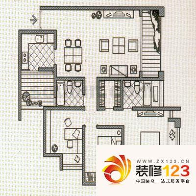 重庆加州花园加州花园 4室 户型图图片大全-我的小区