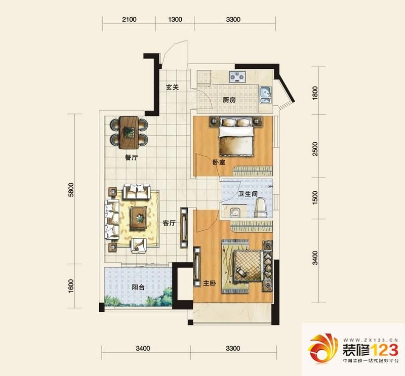 慧谷阳光国际公寓户型图A1户型（已 ...