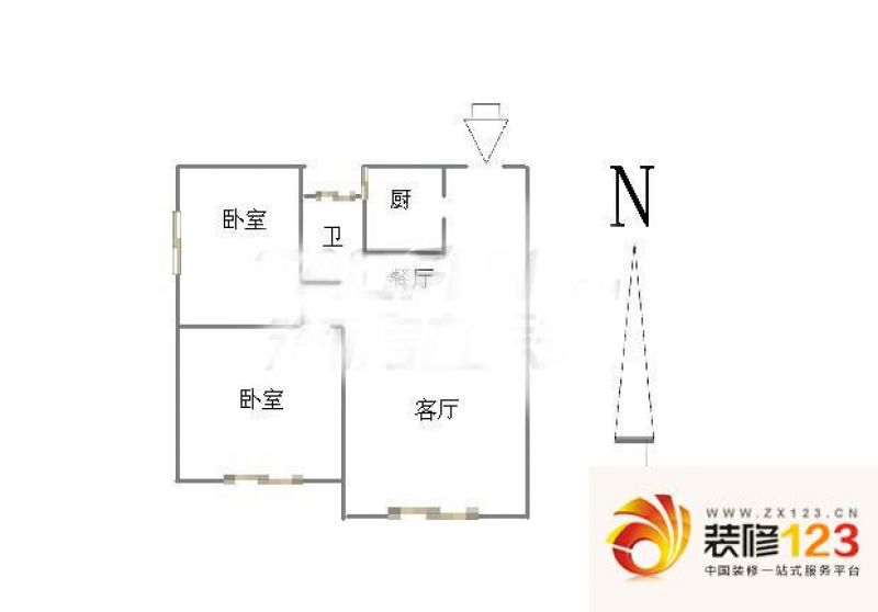 丰景阁户型图2房2厅户型图 2室2.