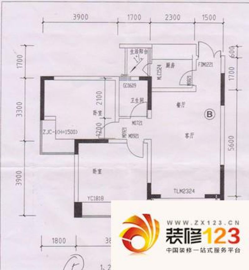 九地北岸明珠 2室 户型图 .