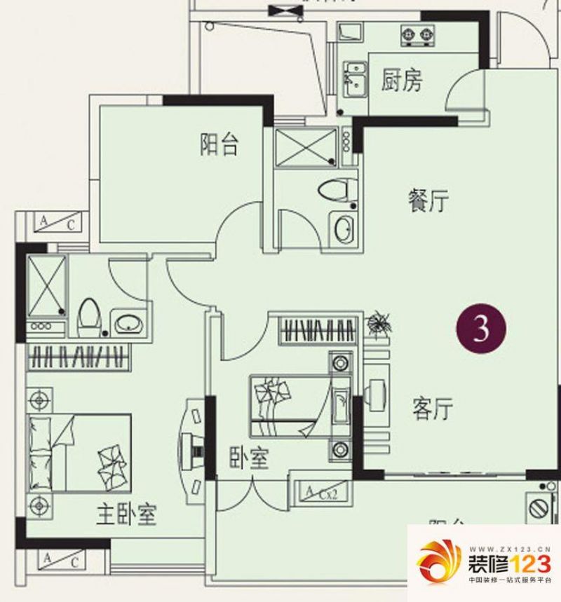 从化君源御湖城君源御湖城户型图g3栋01单元户型 .