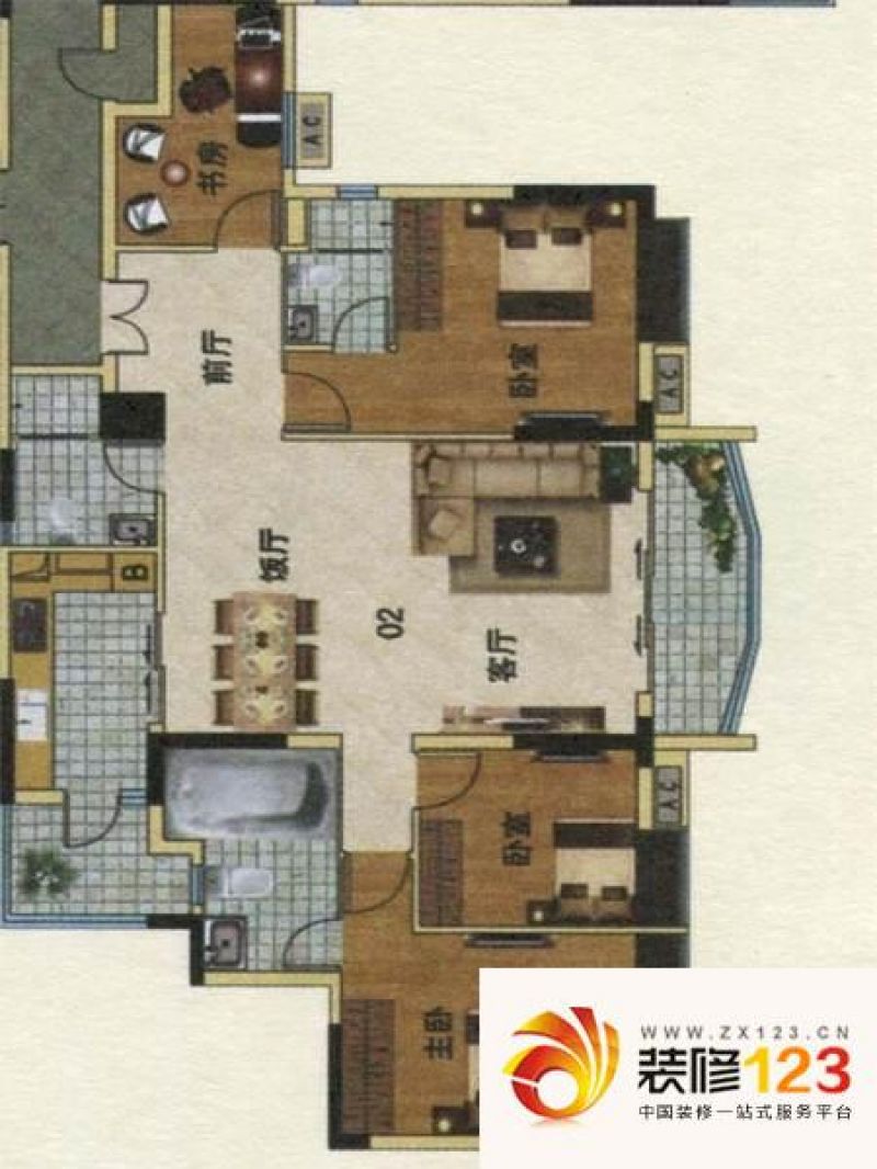 黄埔花园e3-02户型图