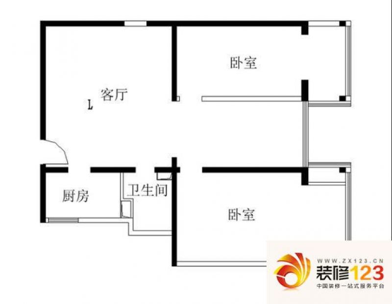 铂晶豪庭L户型户型图