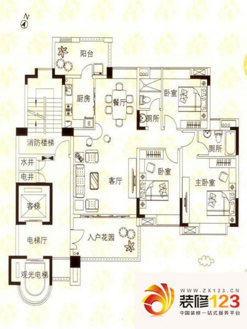 从化人盛巴厘天地人盛巴厘天地13号楼3梯03户型户.