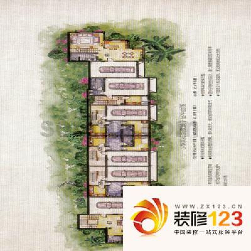 常青藤别墅别墅人文客厅福子摆件图片