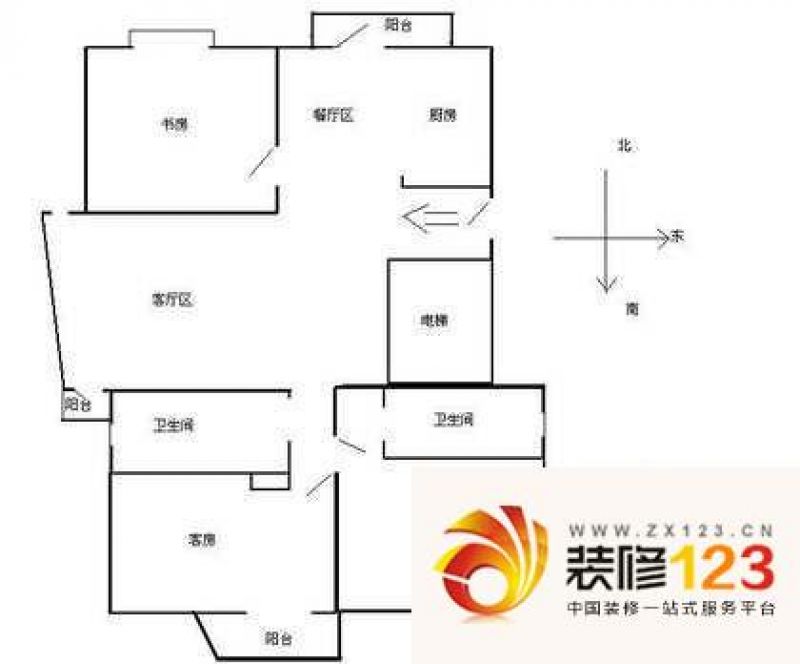 杭州金色家园(富阳)金色家园(富阳)户型图4室 户型图 4.