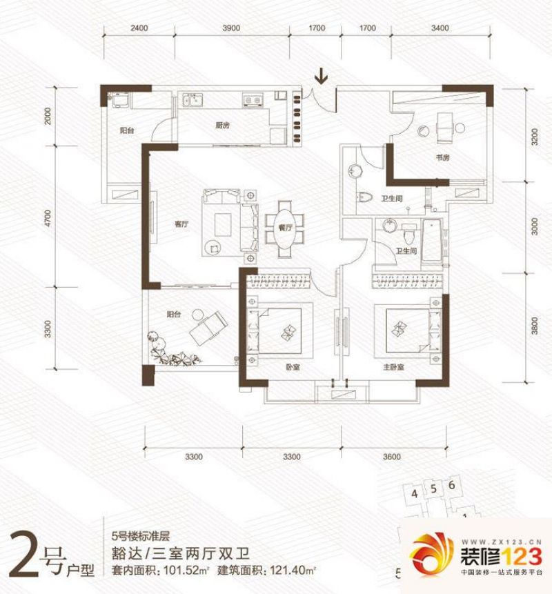 长安锦绣城户型图二期揽胜5号楼.