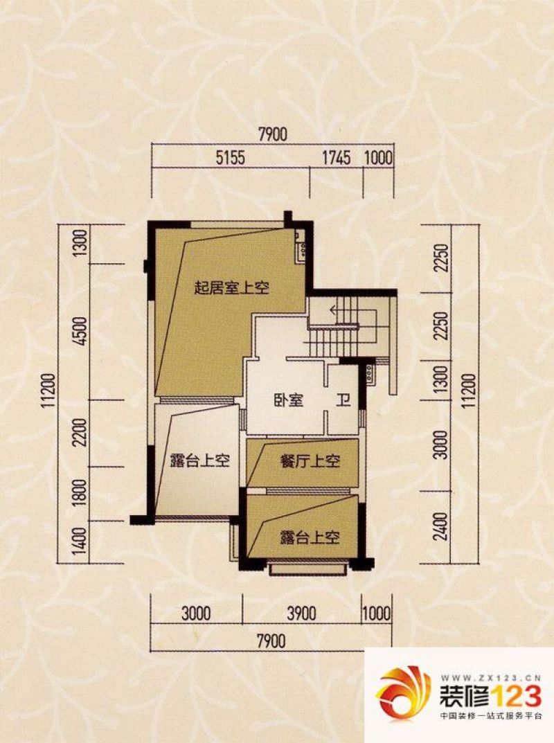 新山水御园户型图b户型二层 3室2.