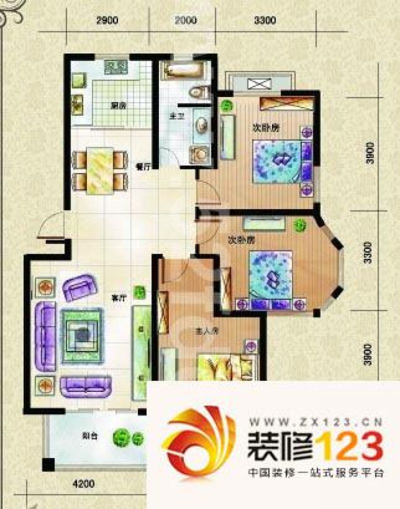 家和苑户型图3室2厅 户型图 3室2 .