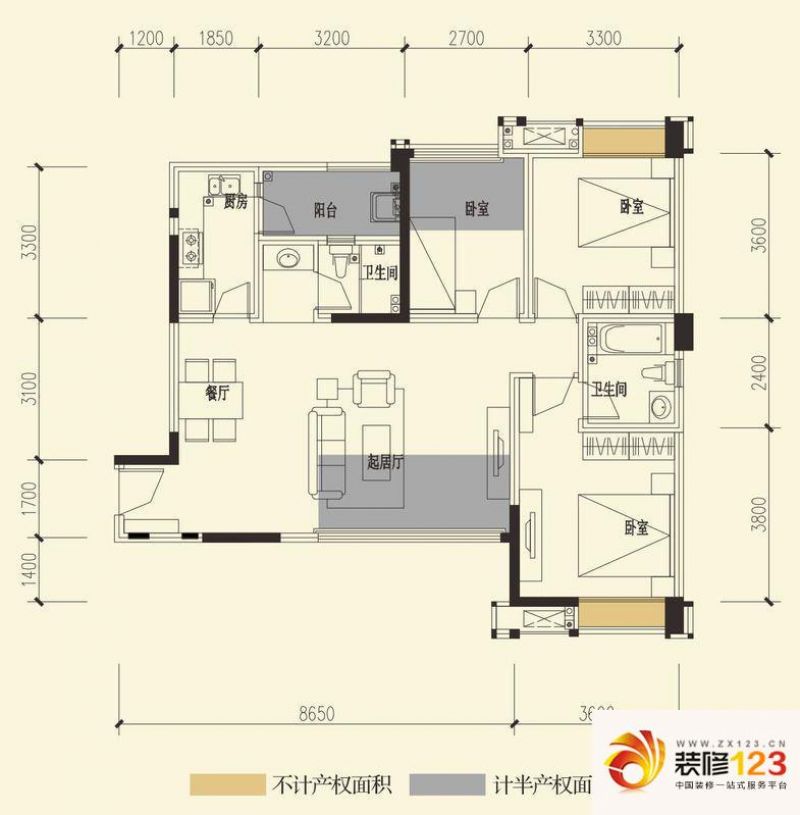 华润翠林华庭户型图12号楼e2户型.