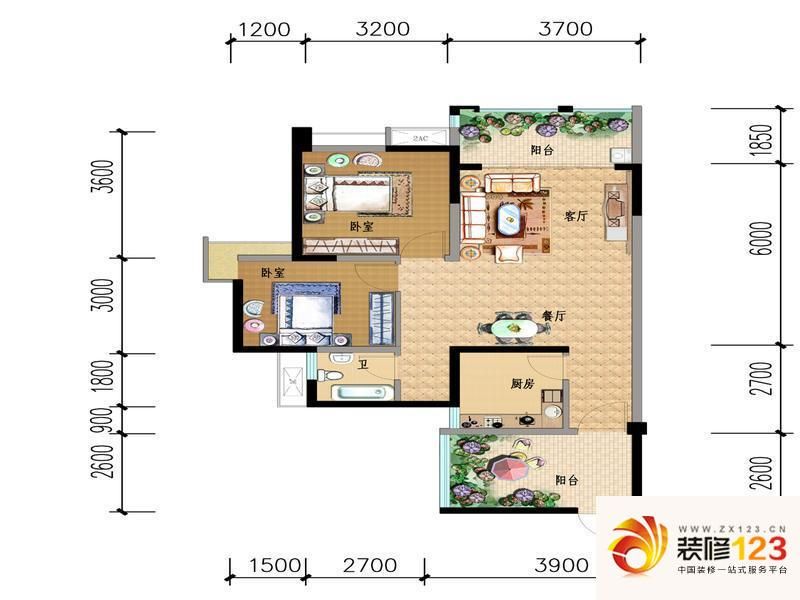 成都香澜半岛香澜半岛3号楼2单元d1户型户型图 .