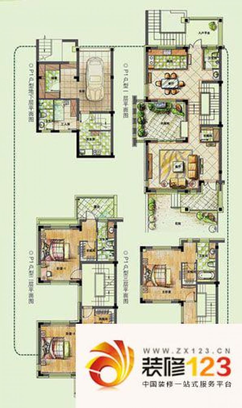 富春山居户型图4室 户型图 4室2.