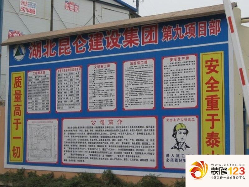 龙耀华府实景图项目部信息展板(20 .