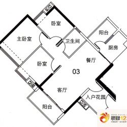 广州可逸家园可逸家园4栋2层05户型户型图.