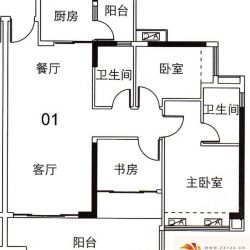 广州可逸家园可逸家园4栋2层05户型户型图.
