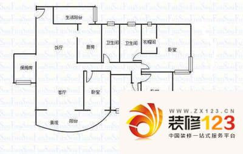 重庆金和苑金和苑 3室 户型图图片大全-我的小区-重庆