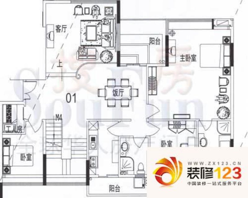 广州雅郡花园雅郡花园户型图5室2厅户型图 5室 .