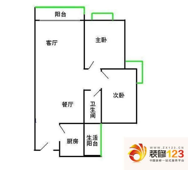 光大花园户型图2室2厅户型图 2室.