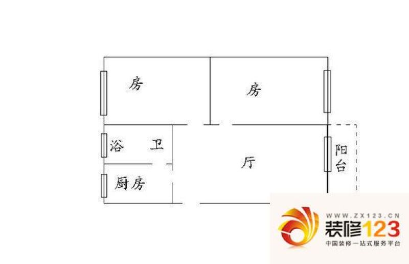 金盛大厦 2室 户型图