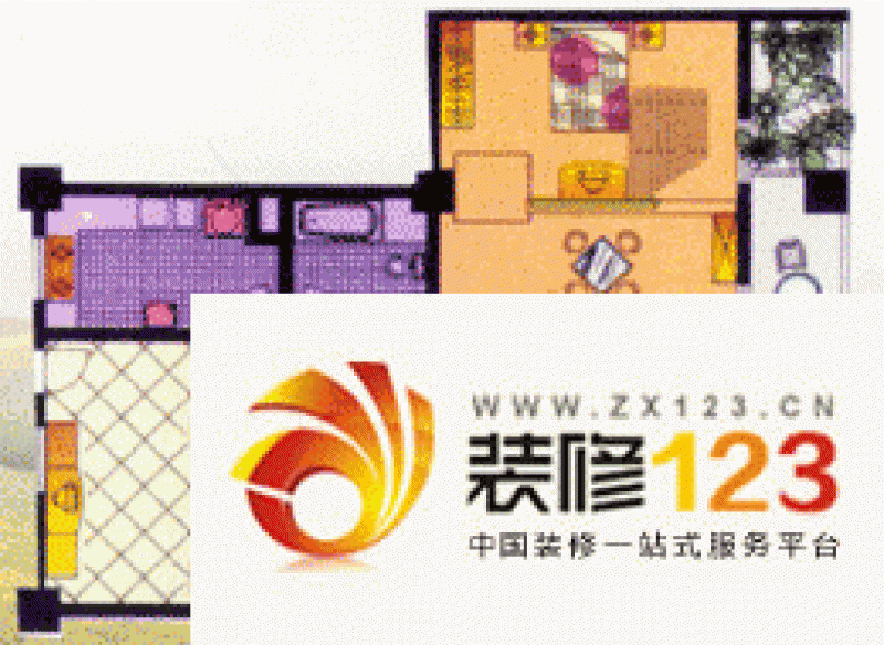 东城佳苑户型图3室2厅1卫1厨 .
