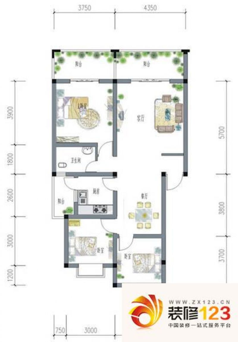 北湖印象i户型户型图