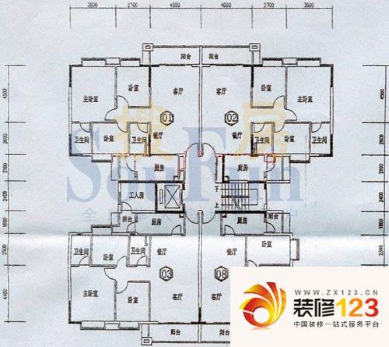 广州保利海棠花园保利海棠花园户型图4室2厅户型图.