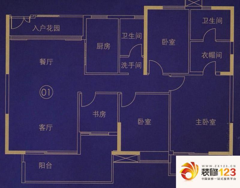 江南新苑三期a2栋01户型户型图.