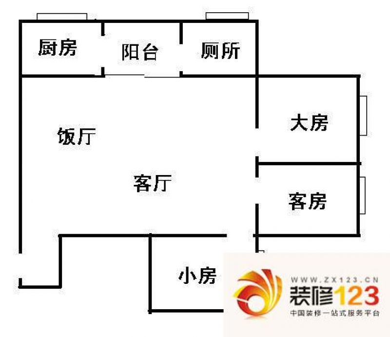 金丰花园户型图3室2厅户型图 3室.