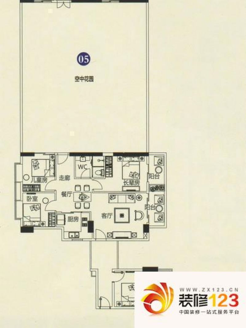 广州海珠凤凰新村凤乐雅轩a栋18-23层05单元户型图.