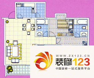 金城丽景户型图户型图 3室2厅2卫 ...