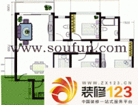 四季香榭户型图4室2厅2卫1厨