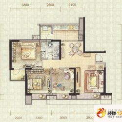 锦城世家户型图4号楼B户型 3室2 ...