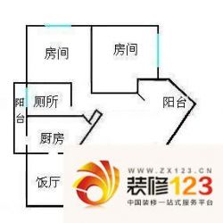 中银花园 2室 户型图