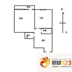 新风北里户型图户型图 2室1厅1卫 ...