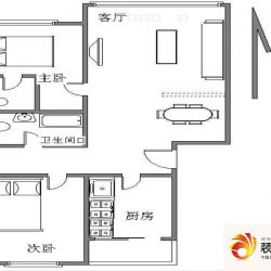 北营房东里 2室 户型图