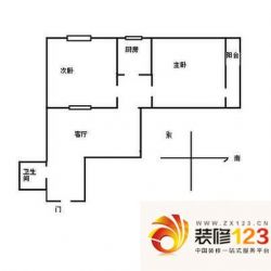 新风北里户型图户型图 2室1厅1卫 ...