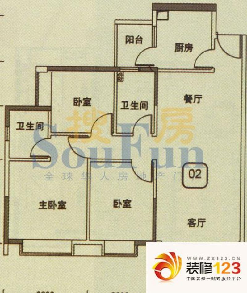 翠城花园二期户型图槟香时光5栋0.