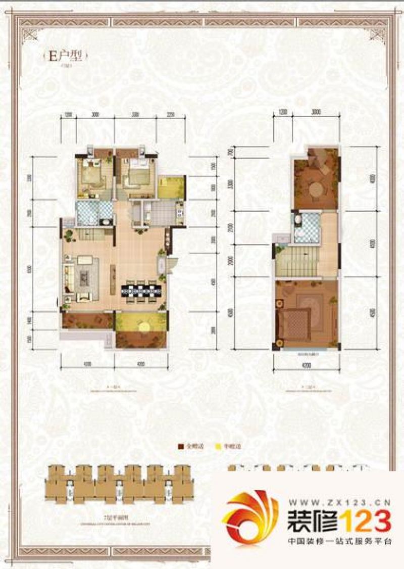 重庆金科世界城金科世界城洋房b-8户型户型图 .