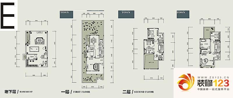 鲁能领秀城e户型户型图 .