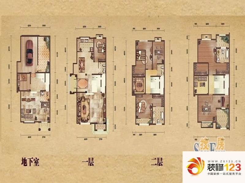 融创伊顿庄园户型图一期联排别墅 .