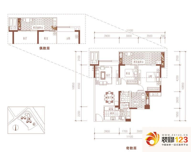 成都华侨城纯水岸户型图三期二批 .