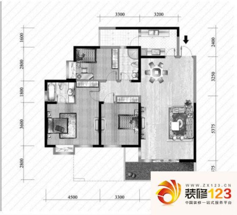 阳曦芙蓉城b户型户型图 .