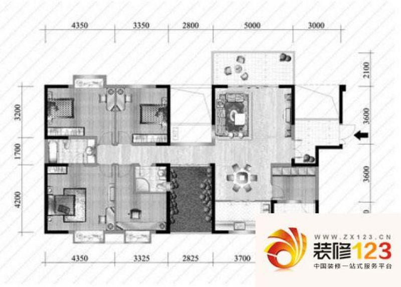 阳曦芙蓉城a户型户型图 .