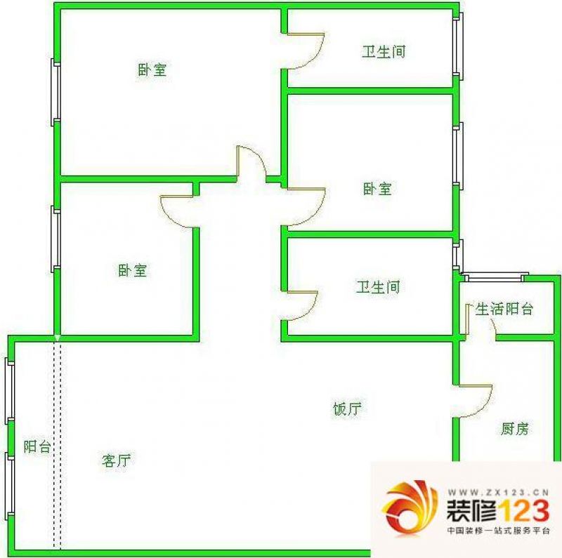 金都苑 3室 户型图