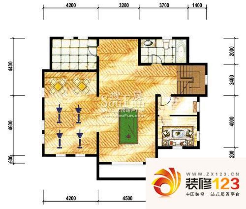 天恒别墅山户型图nc-g1户型图 1.