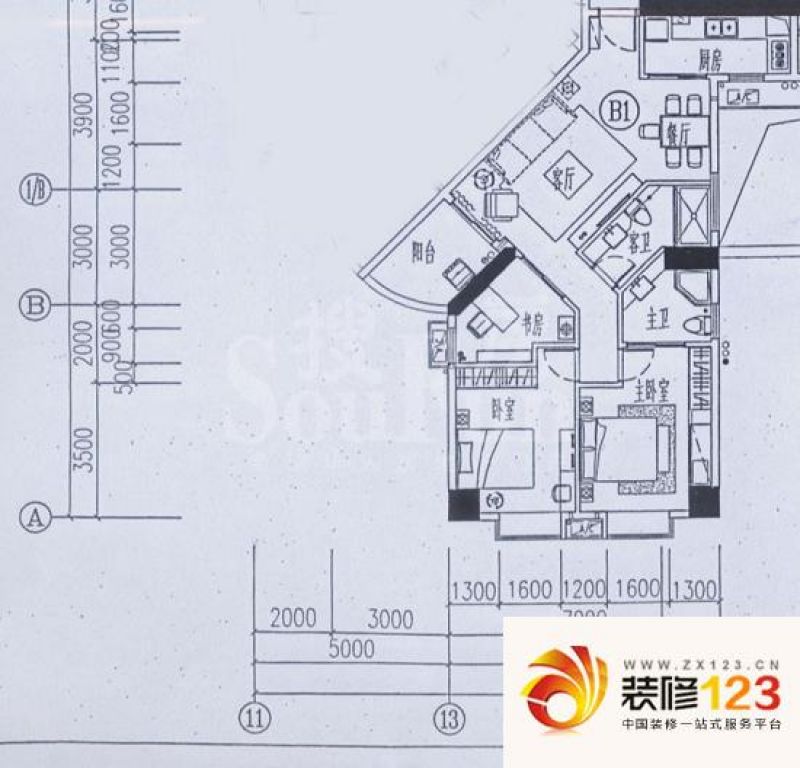 广州麓湖御景麓湖御景户型图c栋标准层03户型.